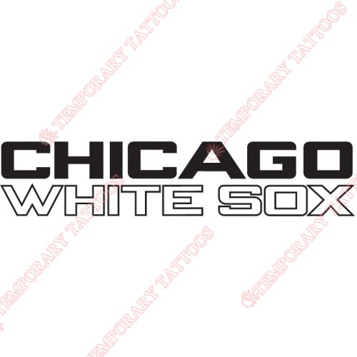 Chicago White Sox Customize Temporary Tattoos Stickers NO.1515